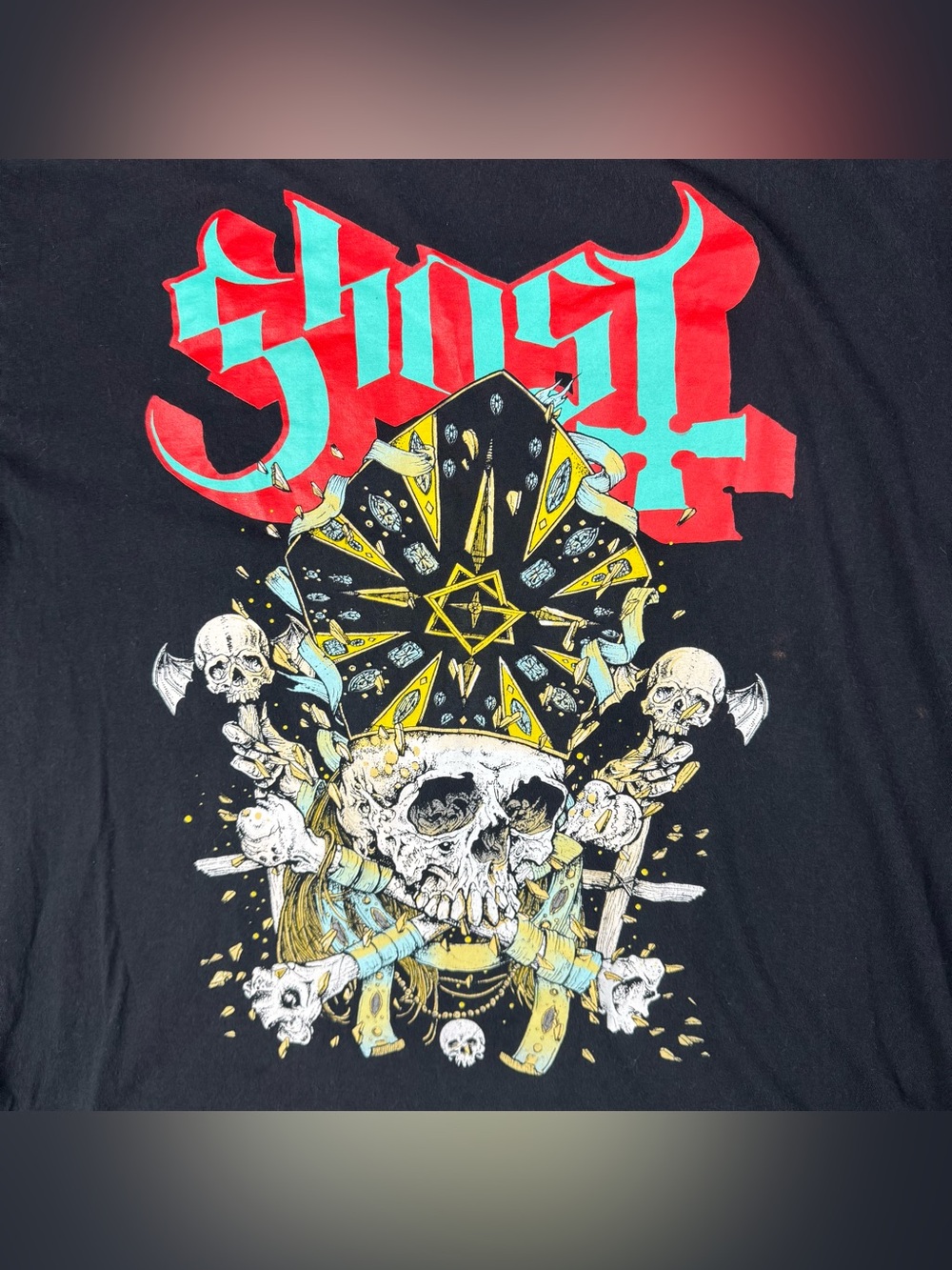 Ghost T-Shirt Size XL Alternative Rock Heavy Metal Band Tee Concert Tour Merch